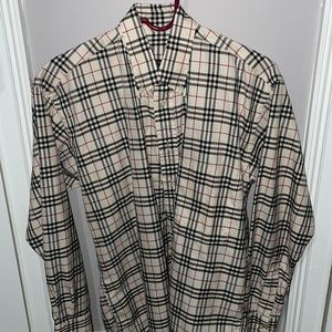 Burberry long sleeve button up shirt. Size small. Condition- like new